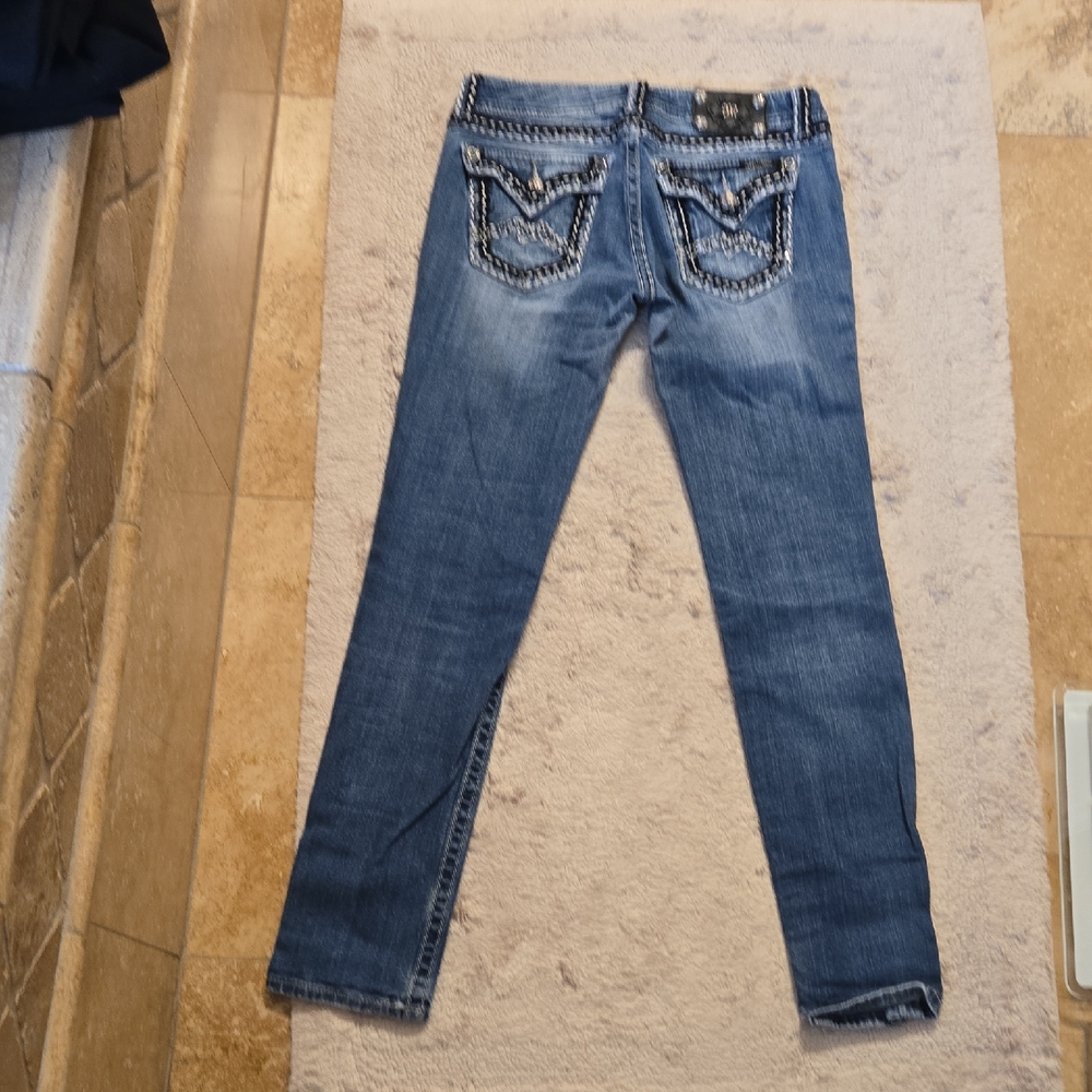 Miss Me Women's Embellished Blue Skinny Jeans